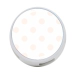Polka Dots - Seashell on White 4-Port USB Hub (One Side)