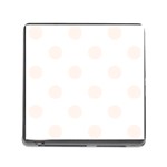 Polka Dots - Seashell on White Memory Card Reader (Square)