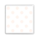 Polka Dots - Seashell on White Memory Card Reader with Storage (Square)
