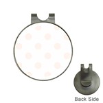 Polka Dots - Seashell on White Golf Ball Marker Hat Clip
