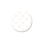 Polka Dots - Seashell on White Golf Ball Marker