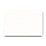 Polka Dots - Seashell on White Small Doormat