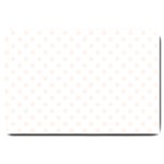 Polka Dots - Seashell on White Large Doormat