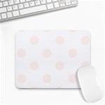 Polka Dots - Seashell on White Small Mousepad