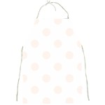 Polka Dots - Seashell on White Full Print Apron