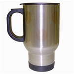 Polka Dots - Seashell on White Travel Mug (Silver Gray)