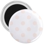 Polka Dots - Seashell on White 3  Magnet