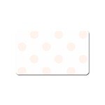 Polka Dots - Seashell on White Magnet (Name Card)