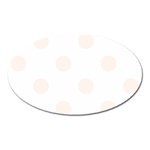 Polka Dots - Seashell on White Magnet (Oval)