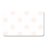 Polka Dots - Seashell on White Magnet (Rectangular)