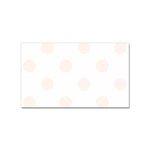 Polka Dots - Seashell on White Sticker (Rectangular)