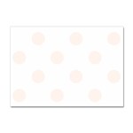 Polka Dots - Seashell on White Sticker A4 (100 pack)