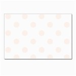 Polka Dots - Seashell on White Postcard 4  x 6 