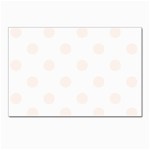 Polka Dots - Seashell on White Postcard 5  x 7 