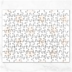 Polka Dots - Seashell on White Jigsaw Puzzle (Rectangular)