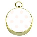 Polka Dots - Seashell on White Gold Compass