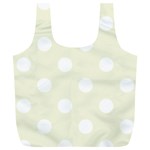 Polka Dots - White on Beige Full Print Recycle Bag (XL)