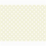 Polka Dots - White on Beige Collage 11  x 14 