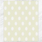 Polka Dots - White on Beige Canvas 8  x 10 