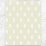 Polka Dots - White on Beige Canvas 11  x 14 