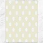 Polka Dots - White on Beige Canvas 12  x 16 