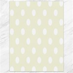 Polka Dots - White on Beige Canvas 18  x 24 