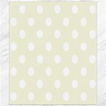Polka Dots - White on Beige Canvas 20  x 24 