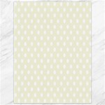 Polka Dots - White on Beige Canvas 36  x 48 