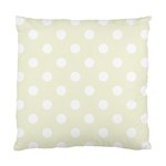 Polka Dots - White on Beige Standard Cushion Case (Two Sides)