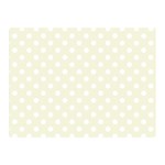 Polka Dots - White on Beige Double Sided Flano Blanket (Mini)