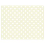 Polka Dots - White on Beige Double Sided Flano Blanket (Medium)