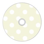 Polka Dots - White on Beige CD Wall Clock