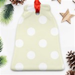 Polka Dots - White on Beige Bell Ornament (Two Sides)