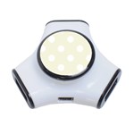 Polka Dots - White on Beige Portable USB Hub (One Side)