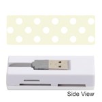 Polka Dots - White on Beige Memory Card Reader (Stick)