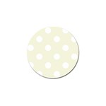Polka Dots - White on Beige Golf Ball Marker (4 pack)