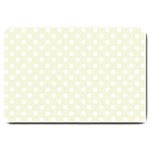 Polka Dots - White on Beige Large Doormat