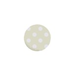 Polka Dots - White on Beige 1  Mini Button