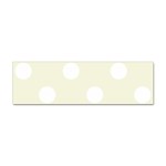 Polka Dots - White on Beige Sticker Bumper (10 pack)