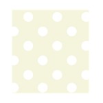 Polka Dots - White on Beige Greeting Card 4.5  x 6 