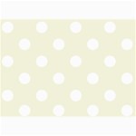 Polka Dots - White on Beige 5  x 7  Photo Cards