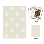 Polka Dots - White on Beige Playing Cards Single Design