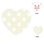 Polka Dots - White on Beige Playing Cards (Heart)