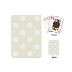 Polka Dots - White on Beige Playing Cards (Mini)