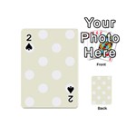 Polka Dots - White on Beige Playing Cards 54 (Mini)