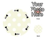 Polka Dots - White on Beige Playing Cards 54 (Round)