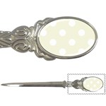 Polka Dots - White on Beige Letter Opener