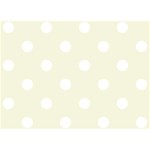 Polka Dots - White on Beige Birthday Cake 3D Greeting Card (7x5)