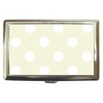 Polka Dots - White on Beige Cigarette Money Case