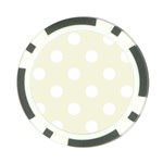 Polka Dots - White on Beige Poker Chip Card Guard (10 pack)